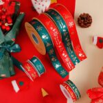 Merry Christmas Ribbon 2.5cm 25yards - Image 2